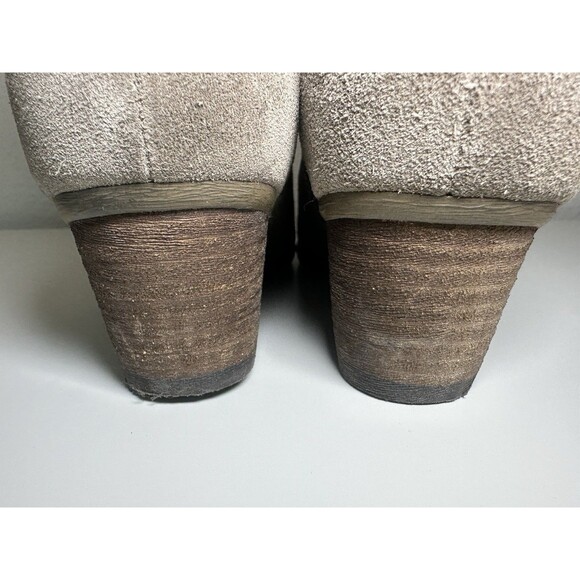 Blondo Womens Suede Taupe Booties Size‎ 9M Side Zip Waterproof Stack Block Heel - Picture 10 of 14